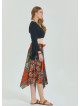 Tied Spanish Sleeve Black Plus Size Blouse 4623